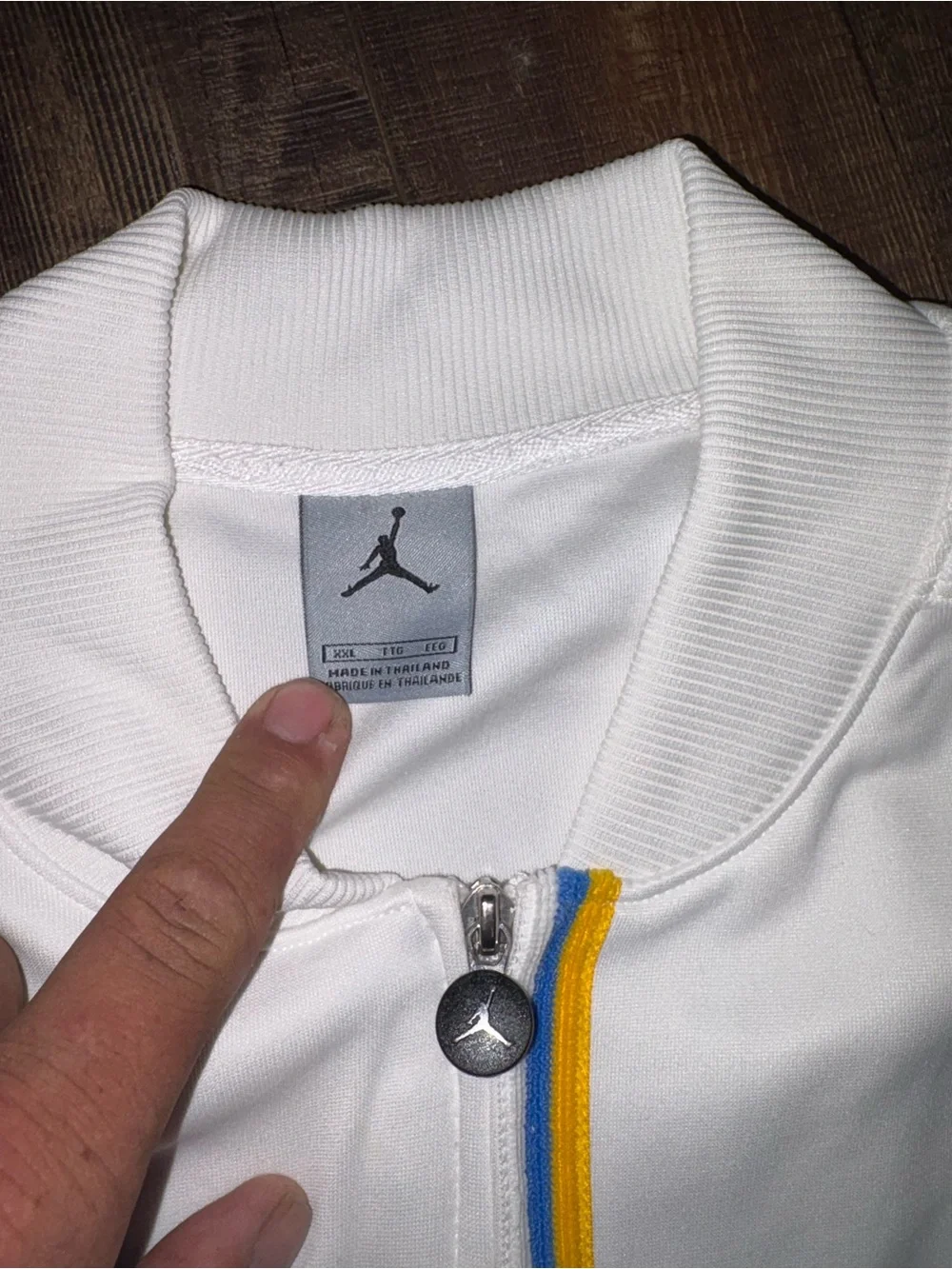 Vintage Jordan Carmelo Anthony Melo Tracksuit Jacket Pants White Blue Yellow XXL